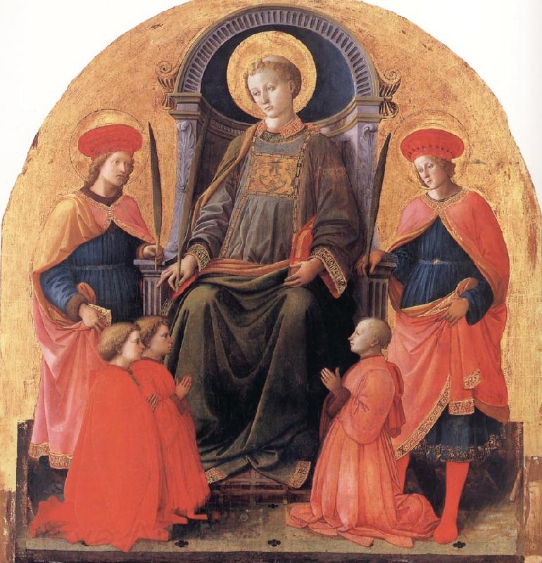 Fra Filippo Lippi St Lawrence Enthroned with Sts Cosmas and Damian,Other Saints and Donors Norge oil painting art